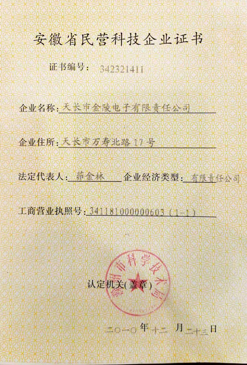 安徽省民營科技企業(yè)證書.jpg